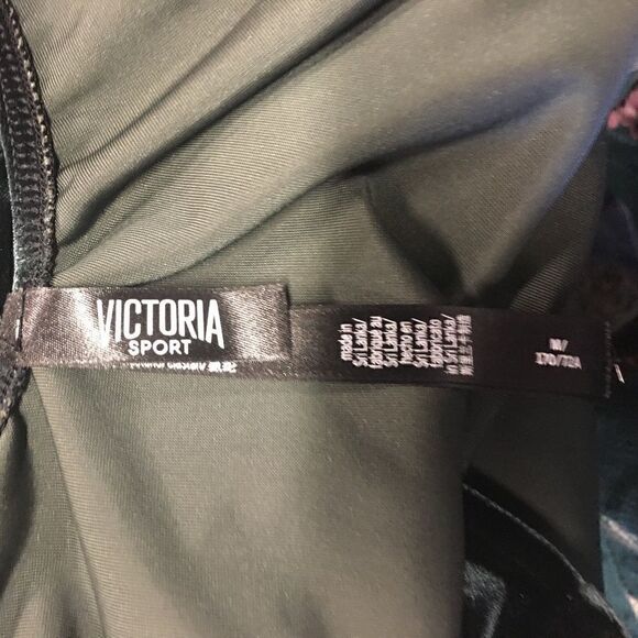 Victoria's Secret Victoria Sport Emerald Green Stars Velvet Bodysuit Size M - Picture 5 of 5